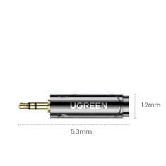 Ugreen AV168 adaptér 3.5mm - 6.35mm / 6.5mm, čierny