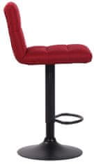 BHM Germany Barová stolička Limerick, textil, čierna / červená