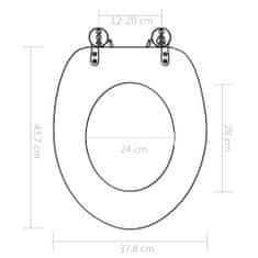 Petromila vidaXL WC sedadlá 2 ks s poklopom, MDF, dizajn s mušľami
