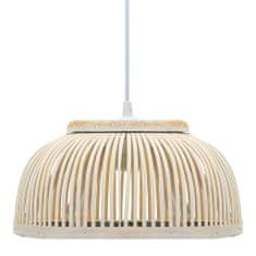 Vidaxl Závesná lampa, bambus 40 W, 34x14,5 cm, polkruhová E27