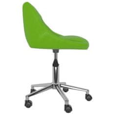 Vidaxl Otočná kancelárska stolička zelená umelá koža