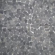 Vidaxl Mozaikové dlaždice 11 ks, mramor, čierne 1 m2