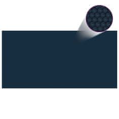 Vidaxl Plávajúca solárna bazénová fólia z PE 488x244 cm čierna a modrá