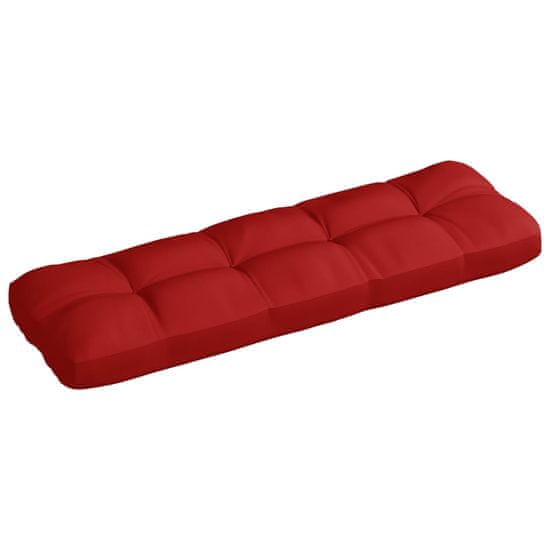 Vidaxl Podložka na paletovú sedačku, červená 120x40x10 cm