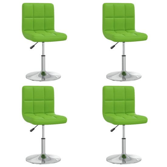 Vidaxl Jedálenské stoličky 4 ks, zelené, umelá koža