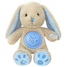 Baby Mix Plyšový zaspávačik zajačik s projektorom Baby Mix modrý