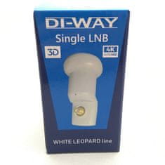 DI-WAY LNB SINGLE 0,1 dB, WHITE LEOPARD LINE