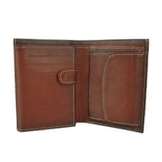 VegaLM Pánska kožená peňaženka, ručne tieňovaná v Cigaro farbe