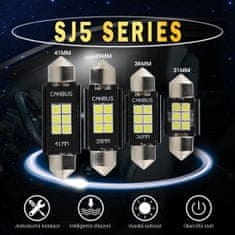 SEFIS LED žiarovka sufit 36mm 12V C5W 6SMD CANBUS biela