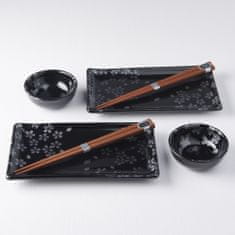 MIJ Sushi set Black Sakura 6 ks