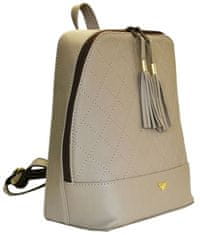 VegaLM Dámsky kožený ruksak z prírodnej kože v béžovej farbe
