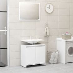 Vidaxl 3-dielna súprava kúpeľňového nábytku, biela, drevotrieska