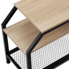 tectake Odkladací stolík Plymouth 36,5x58,5x59,5cm - Industrial svetlé drevo, dub Sonoma