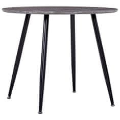 Vidaxl Jedálenský stôl betónový a čierny 90x73,5 cm MDF