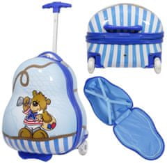 MONOPOL Sada detských kufrov Teddy Blue 2-set
