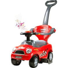 Baby Mix Detské hrajúce jazdítko-odrážadlo 3v1 Bayo Super Coupe red