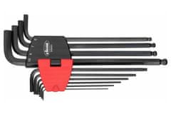 Vigor Kľúče Imbus s guličkou, 1.5 - 10 mm, dlhé, sada 10 ks - VIGOR V5601