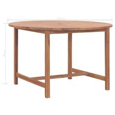 Vidaxl Záhradný stôl 120x76 cm, tíkový masív
