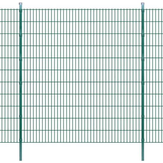 Vidaxl 2D plotové panely so stĺpikmi 2008x2230 mm 4 m Zelená