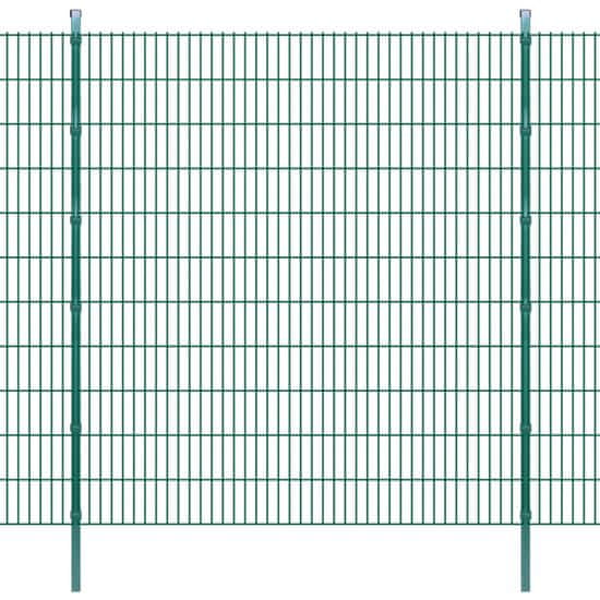 Vidaxl 2D plotové panely so stĺpikmi - 2008x2230 mm 8 m Zelená