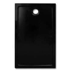 Vidaxl Obdĺžniková sprchová vanička z ABS, čierna 70x120 cm