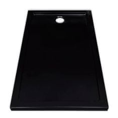 Vidaxl Obdĺžniková sprchová vanička z ABS, čierna 70x120 cm