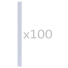 Vidaxl 100 ks plotové upínacie lišty transparentné PVC