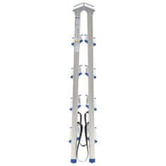Vidaxl 5-stupňový hliníkový obojstranný rebrík 113 cm