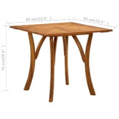Vidaxl Záhradný stôl 85x85x75 cm akáciový masív