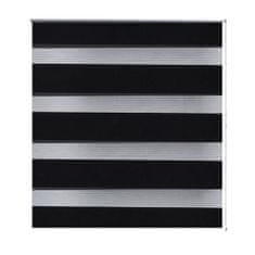 Vidaxl Roleta vzor zebra, 140 x 175 cm, čierna