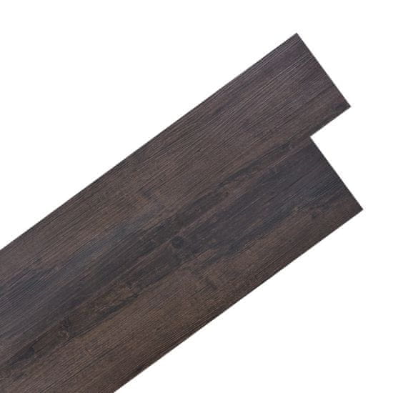 Vidaxl Samolepiace podlahové dosky z PVC 5,02 m2, 2 mm, tmavohnedé