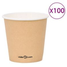 Vidaxl Kávové papierové poháre 120 ml 100 ks hnedé