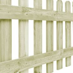 Vidaxl Záhradný plot so 4 stĺpikmi, impregnovaná borovica 510x120 cm