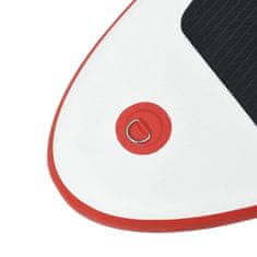 Vidaxl Nafukovací Stand up paddleboard s plachtou, červeno biely