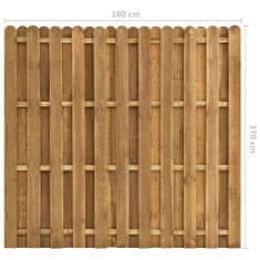 Vidaxl Plotový panel, borovicové drevo 180x170 cm