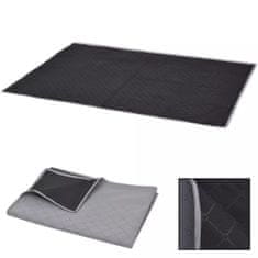 Vidaxl Pikniková deka, sivo-čierna, 100x150 cm