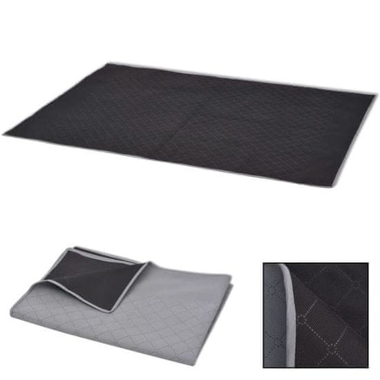 Vidaxl Pikniková deka, sivo-čierna, 150x200 cm