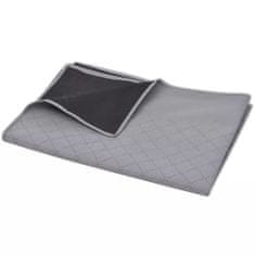 Vidaxl Pikniková deka, sivo-čierna, 100x150 cm