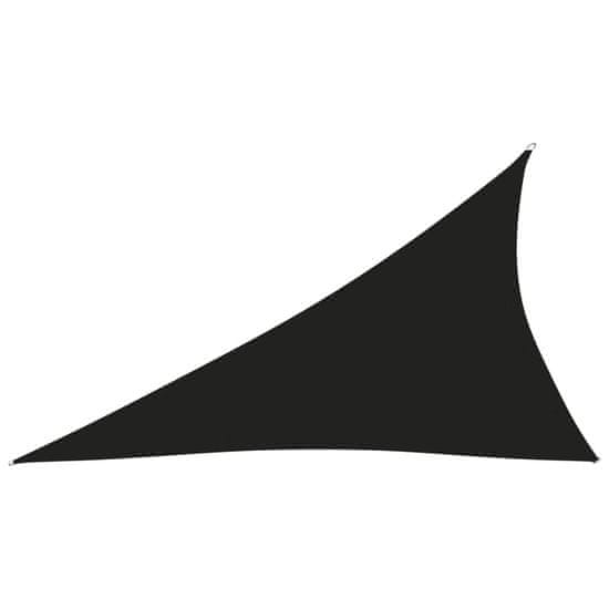 Vidaxl Tieniaca plachta oxfordská látka trojuholníková 4x5x6,4 m čierna