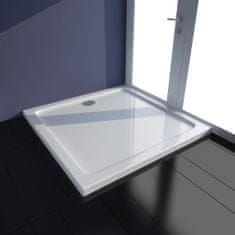 Vidaxl Obdĺžniková sprchová vanička z ABS, biela 70x100 cm
