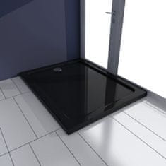 Vidaxl Obdĺžniková sprchová vanička z ABS, čierna 70x90 cm