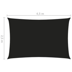 Vidaxl Tieniaca plachta oxfordská látka obdĺžniková 2,5x4,5 m čierna