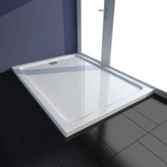Vidaxl Obdĺžniková sprchová vanička, biela 80x110 cm