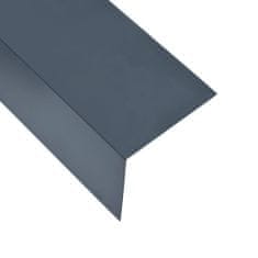 Vidaxl Lišty v tvare L 90° 5 ks, hliník, antracitové 170cm, 100x100 mm
