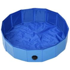 Vidaxl Skladací bazén pre psov modrý 80x20 cm PVC