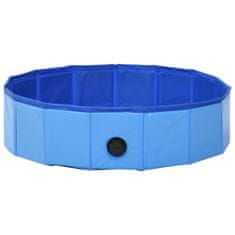 Vidaxl Skladací bazén pre psov modrý 80x20 cm PVC