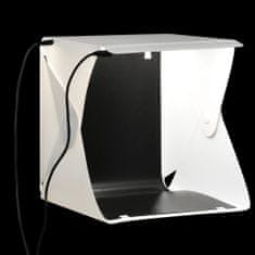 Vidaxl Skladacie LED svetelný stan 23x25x25 cm biele
