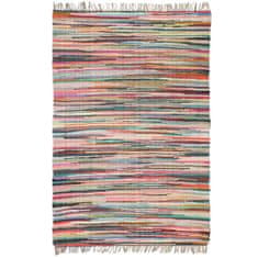 Vidaxl Ručne tkaný koberec Chindi, bavlna 80x160 cm, rôznofarebný