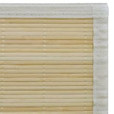 Vidaxl Obdĺžnikový prírodný bambusový koberec 120x180 cm