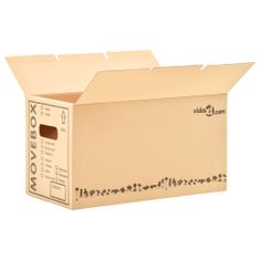 Vidaxl Kartónové krabice na sťahovanie XXL 40 ks 60x33x34 cm